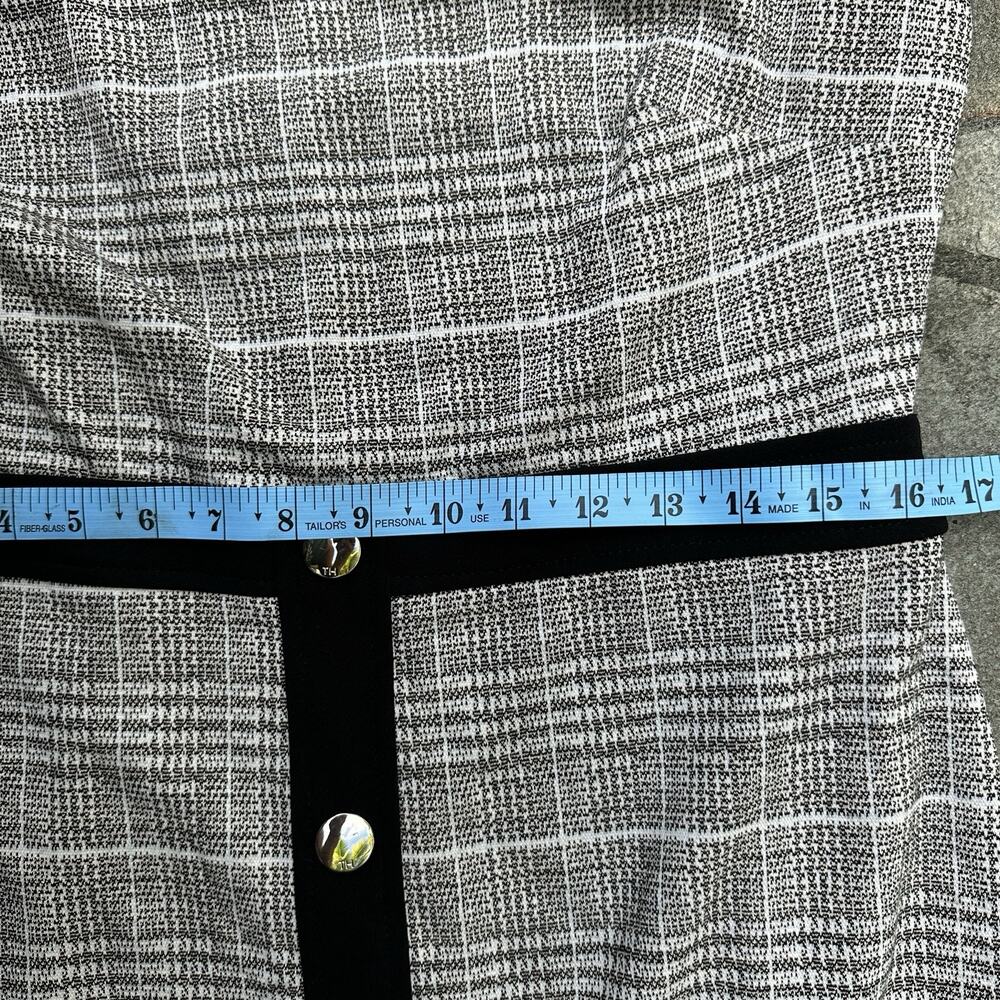 Tommy Hilfiger Dress Womens 10 Gray Plaid Sheath Career Office Glen Check - Picture 14 of 16
